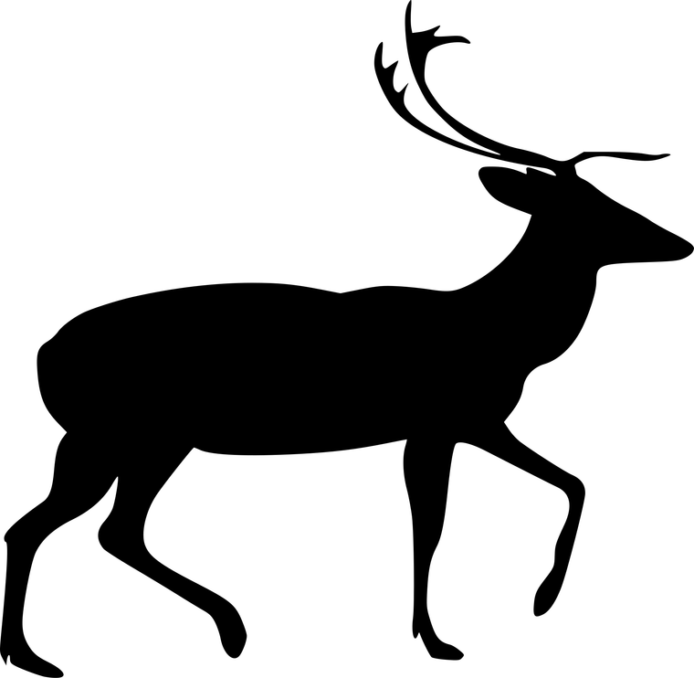 Vorher: Hirsch-Silhouette als Pixelbild