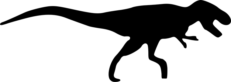 Vorher: Dinosaurier-Silhouette als Pixelbild